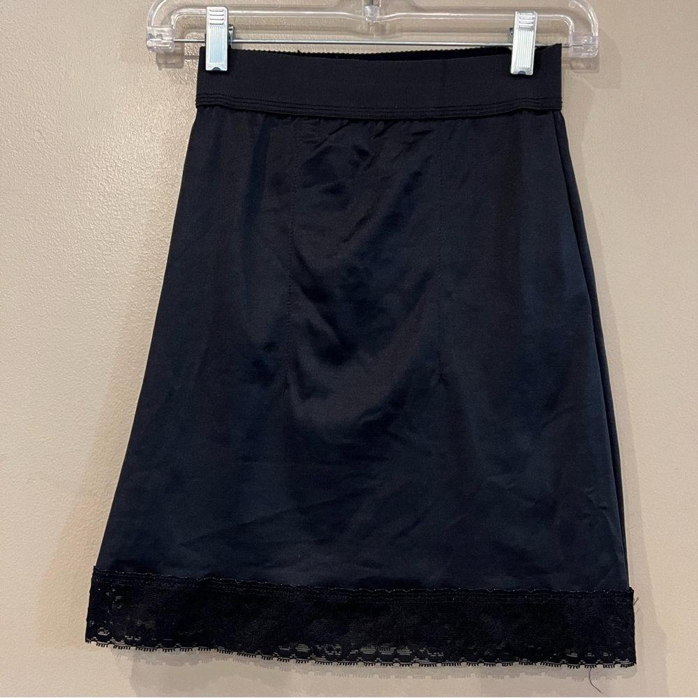Vintage HipSlip Size XS‎ Black Lace Elastic Nylon Spandex